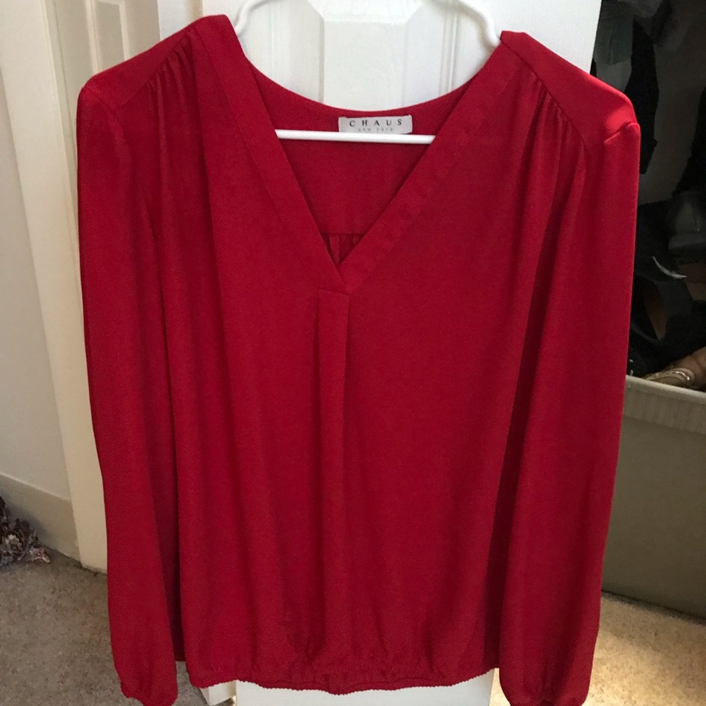 Red blouse